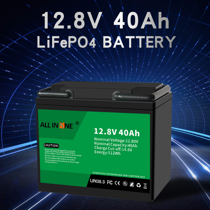 Batterie Au Lithium Ion De Remplacement Au Plomb 12 8V 40Ah LiFePO4 12V