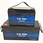 Batterie solaire LiFePO4 à cycle profond 12V 100Ah / 200Ah batterie au lithium-ion pour chariot de golf
