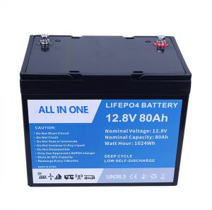 Batterie rechargeable 12,8 V 80 Ah Batterie au lithium-ion